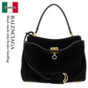Balenciaga Bag Handbag Black Suede Rodeo